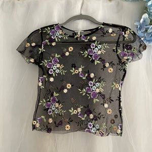 Urban Outfitters sheer crop top